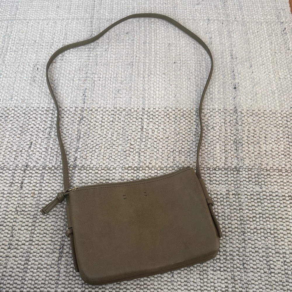 Madewell Olive Green Leather Crossbody